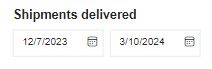Pinpoint Excursions - POI - Shipments delivered filter