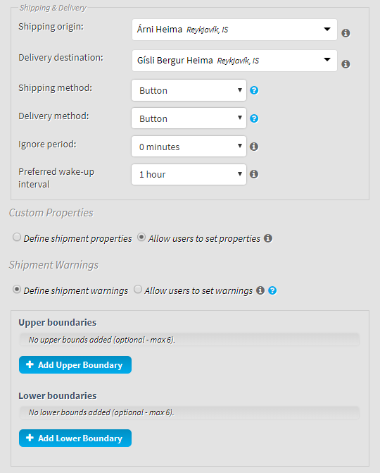 User allowed to set properties