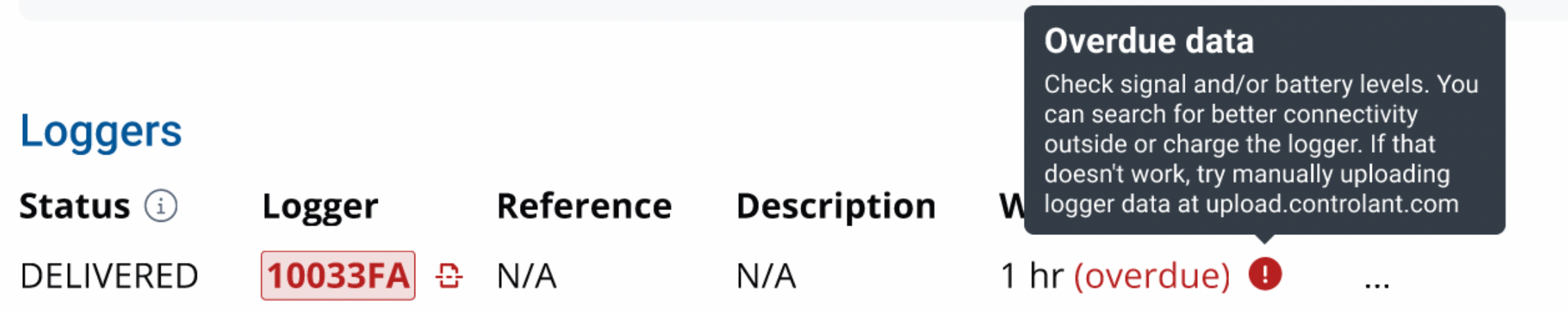 SCM admin panel - pending data overdue